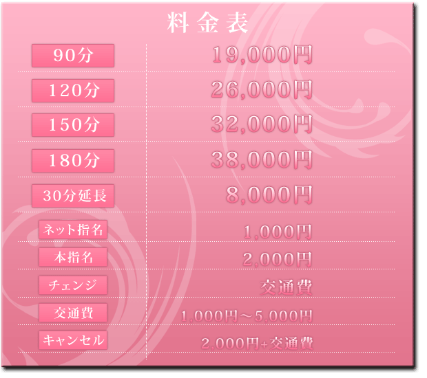 料金表